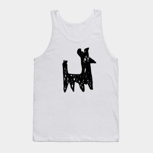 black animal Tank Top